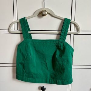 Everlane Button Back Tank, 00, Green